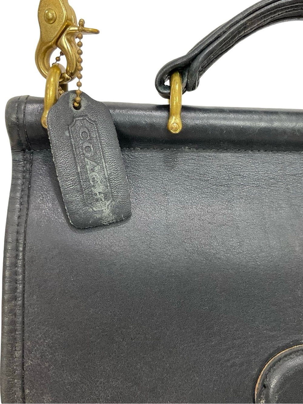Vintage  Coach Black Willis Satchel Crossbody Bag 1990’s - Picture 9 of 16